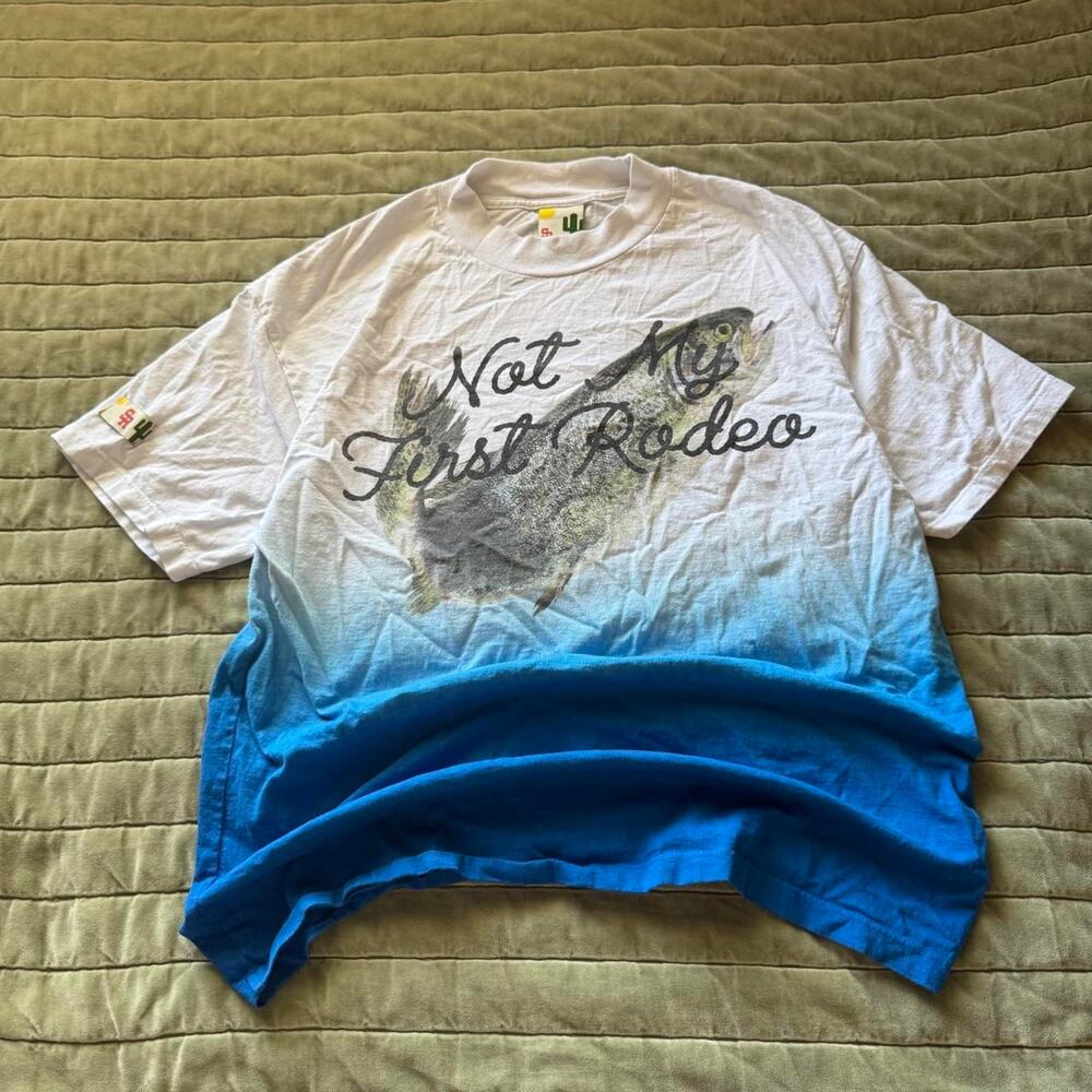 stevenson ranch not my first rodeo dip dye graphic tee